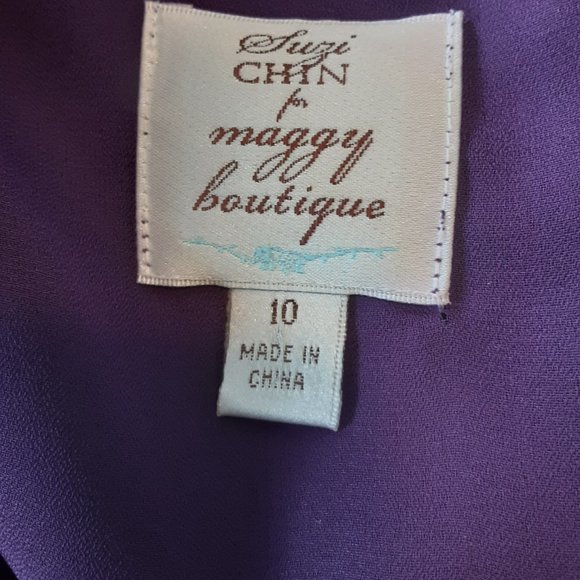 Purple  Cocktail Dress by Suzi CHIN for Maggie boutique - Picture 10 of 11